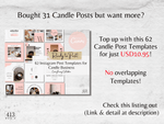 31 Candle Instagram Post Templates v3