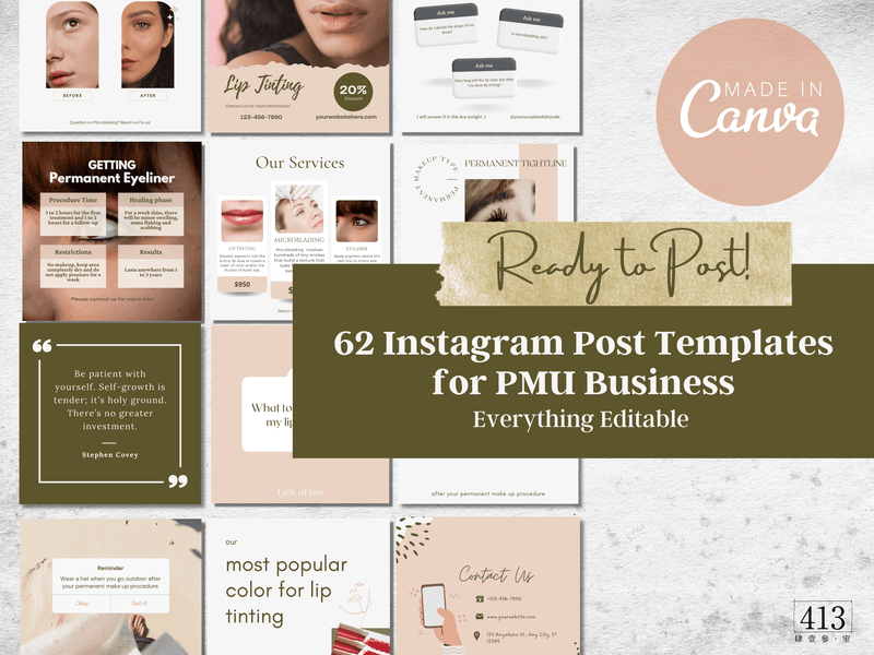 62 PMU Instagram Post Templates v2