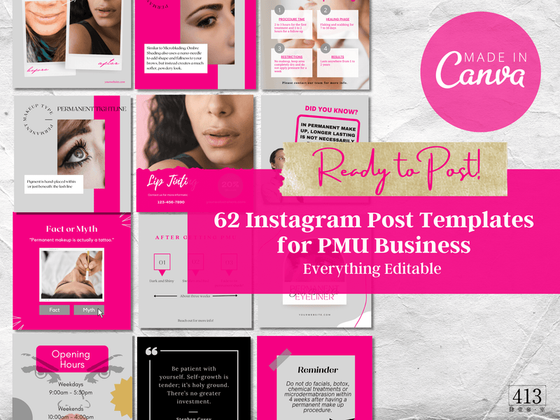 62 PMU Instagram Post Templates v1