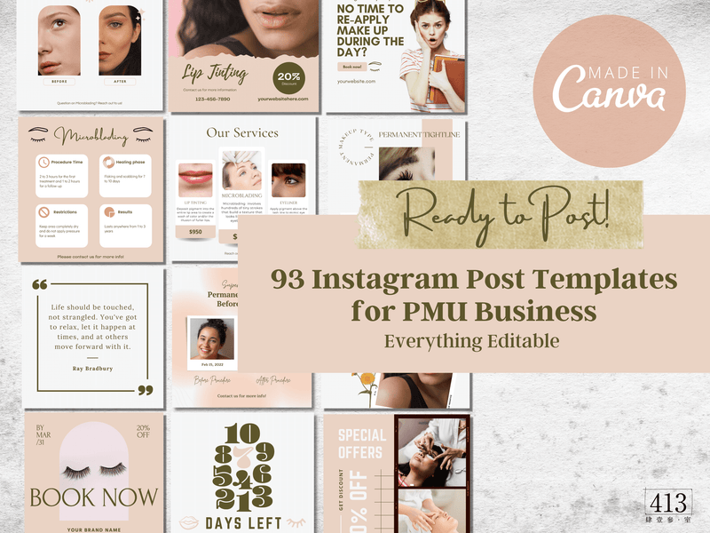 93 PMU Instagram Post Templates v2