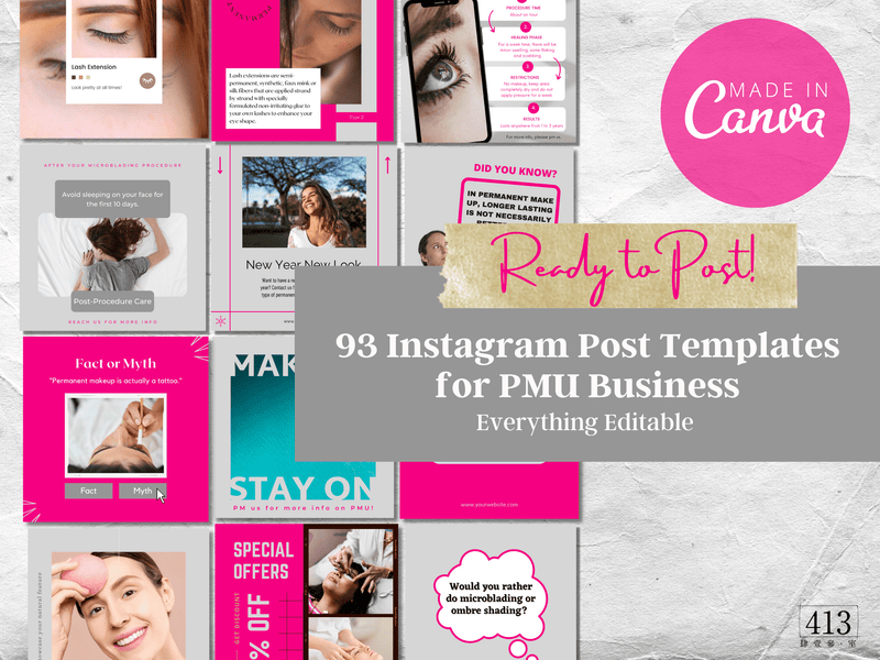 93 PMU Instagram Post Templates v1