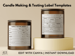 Editable Candle Making and Testing Label Template