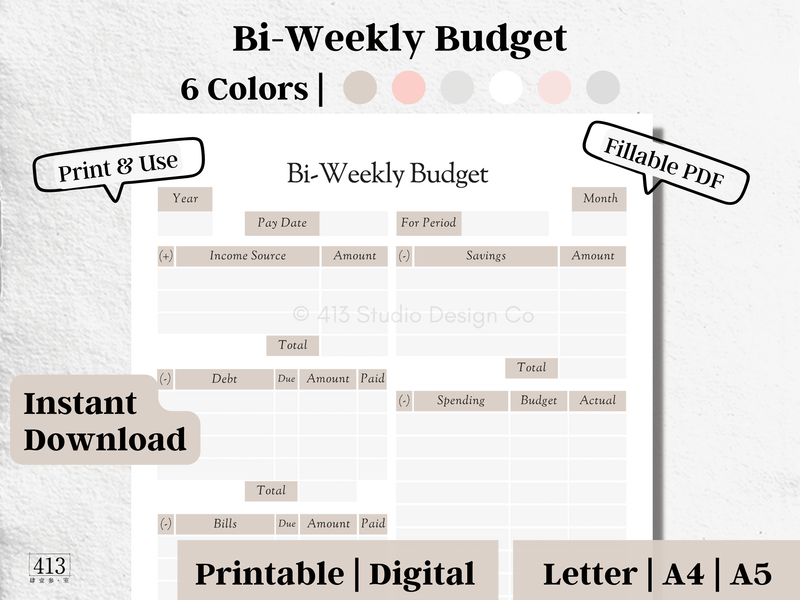 Biweekly Budget Planner