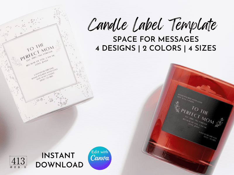 Mother's Day Candle Label Template v1
