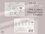 Permanent Eyeliner PMU Aftercare Card Template v1