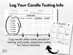 Wax Melt Making and Testing Log Sheet