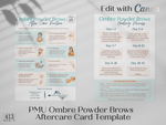 Ombre Powder Brow PMU After Care Card Template v2