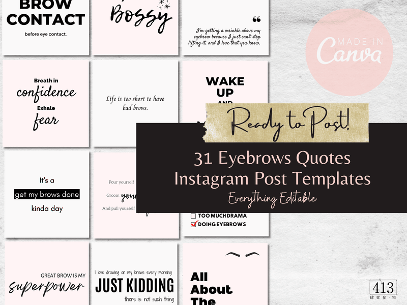 31 Brows Quote Instagram Templates v2
