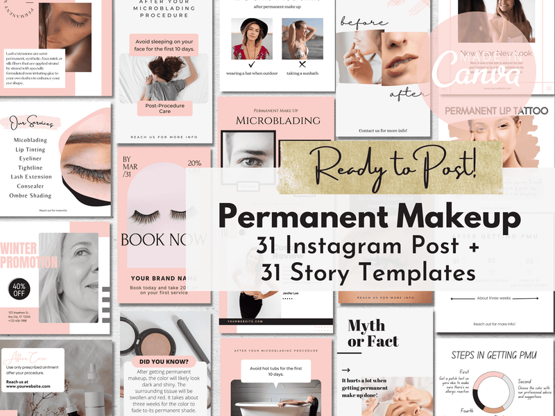 31 PMU Instagram Post & 31 Story Templates v2