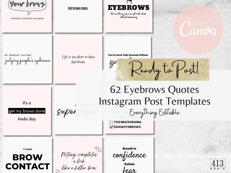 62 Brows Quote Instagram Templates v2