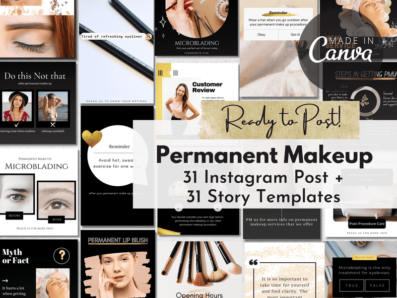 31 PMU Instagram Post & 31 Story Templates v3
