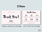 Candle Care Card Template 03