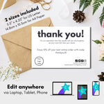 Editable White Candle Care Card Template with Canva