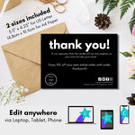 Black Candle Care Card Template 01