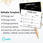 Candle Care & Thank You Card Bundle Template 01
