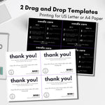 Candle Care & Thank You Card Bundle Template 01
