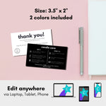 Black & White Candle Business Card Template 01