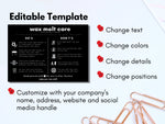 Black Wax Melt Care Card Template 01
