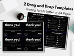 Black Wax Melt Care Card Template 01