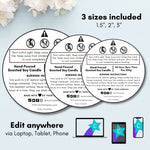 White Candle Warning Label Template 01