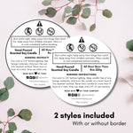 White Candle Warning Label Template 01