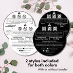 Black & White Candle Warning Label Template 01