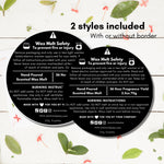 Black Wax Melt Safety Label Template 01