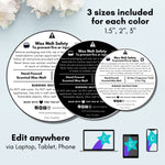 Wax Melt Safety Label Template Bundle 01