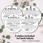 White Candle Warning and Wax Melt Safety Label Template 01