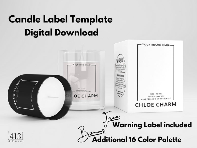 Minimalist Candle Label Template 03