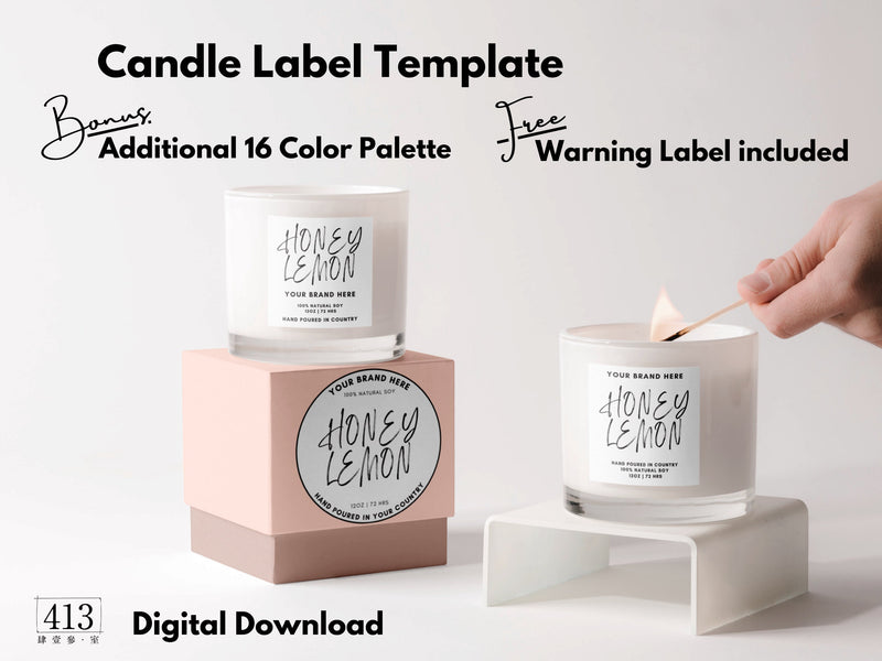 Minimalist Candle Label Template 01