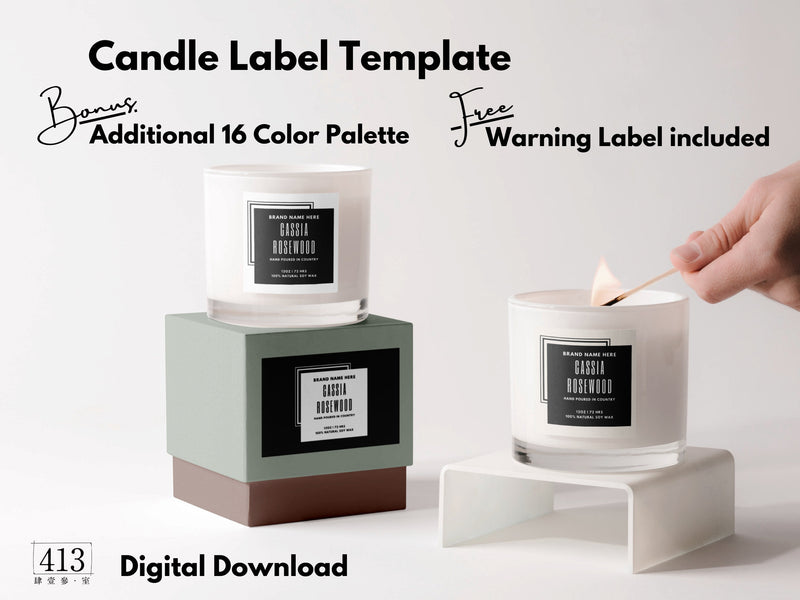 Minimalist Candle Label Template 13