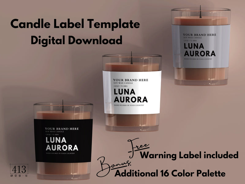 Minimalist Candle Label Template 02