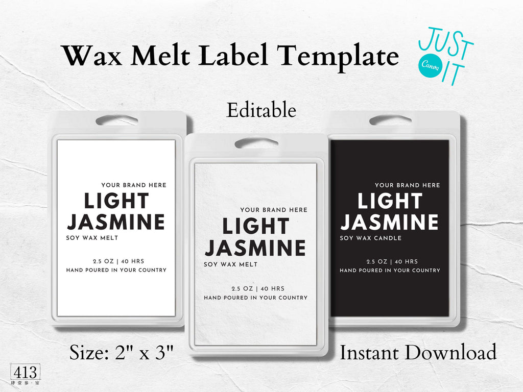 Candle & Wax Melt Warning Label Template Editable Candle 