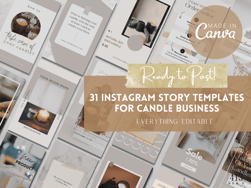 31 Candle Instagram Story Templates v1
