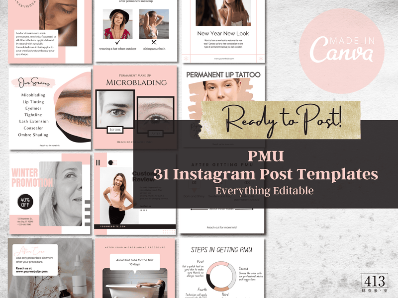 31 PMU Instagram Post Templates v3