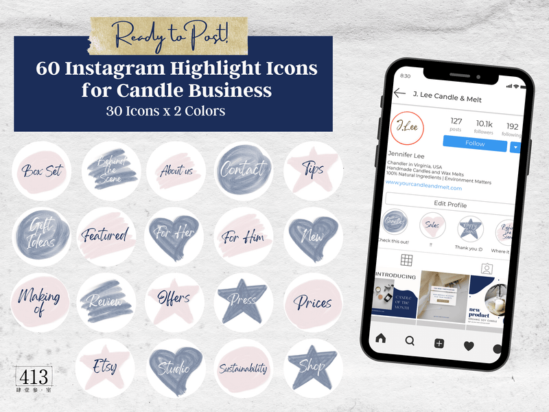 60 Candle Instagram Highlight Cover Templates