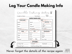 Candle Making and Testing Log Sheet