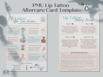 Lip Tattoo PMU After Care Card Template v2