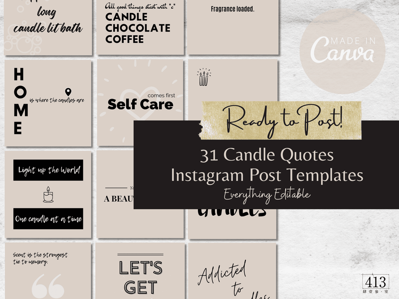 31 Candle Quotes Instagram Templates v1