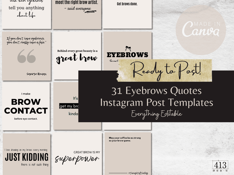 31 Brows Quote Instagram Templates v1