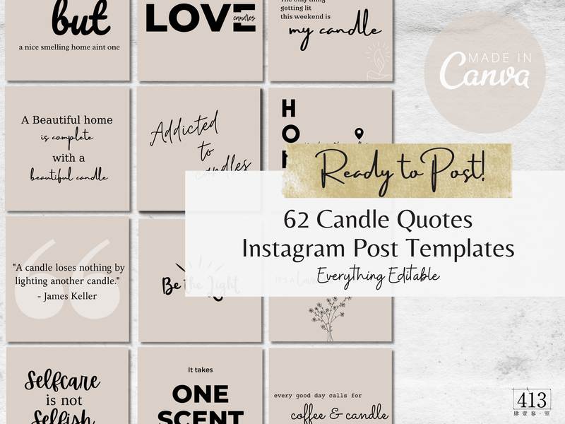 62 Candle Quotes Instagram Templates v1