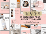 31 Candle Instagram Post and Story Templates v1