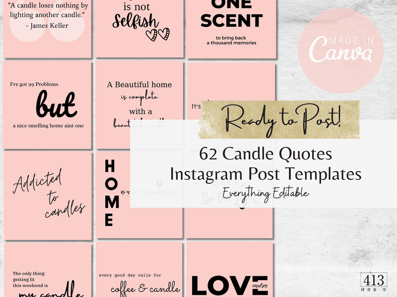 62 Candle Quotes Instagram Templates v2