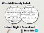 Wax Melt Safety Label Template v3