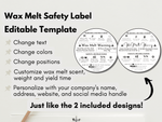 Wax Melt Safety Label Template v3