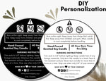 Black & White Candle Warning Label Template 01