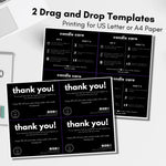 Black Candle Care Card Template 01