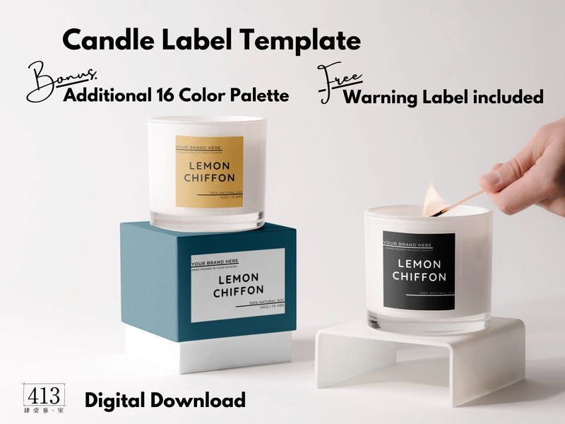 Minimalist Candle Label Template 07