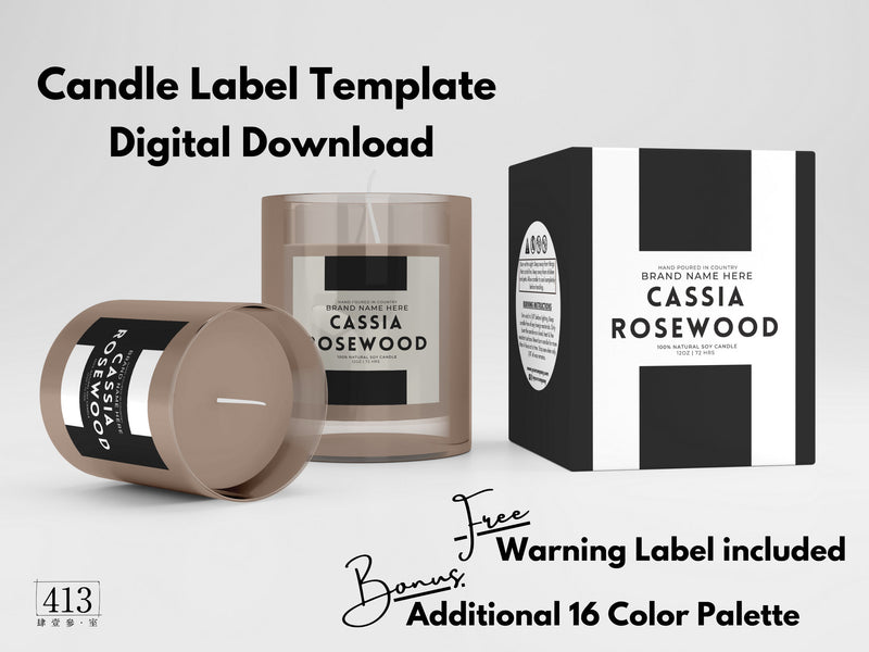 Minimalist Candle Label Template 24